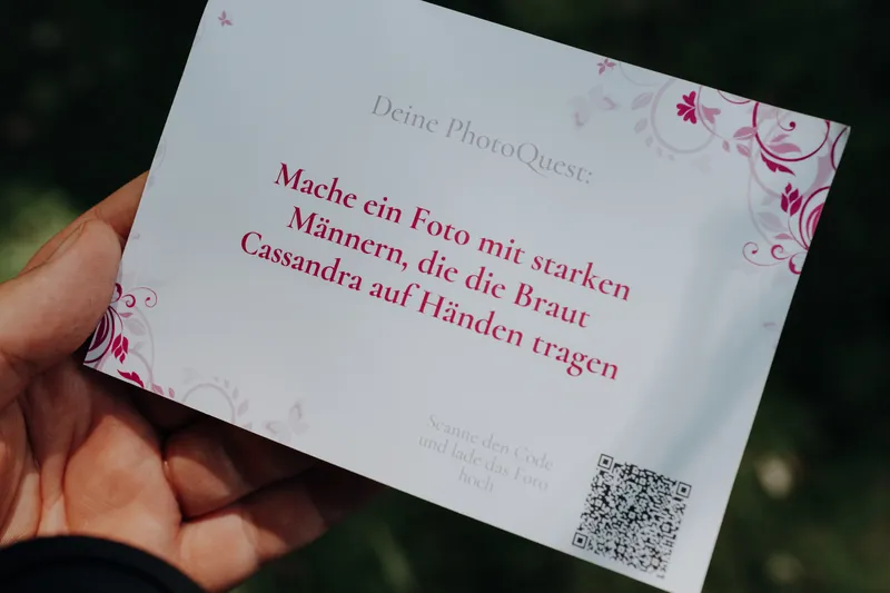 Aufgabenkarte Braut tragen